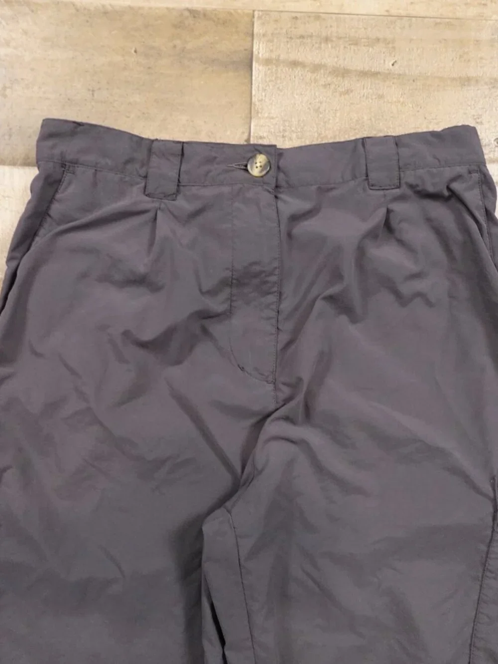 ExOfficio Cropped Cargo Pants‎ Women’s 12 Gray Nylon Travel Hiking Outdoor